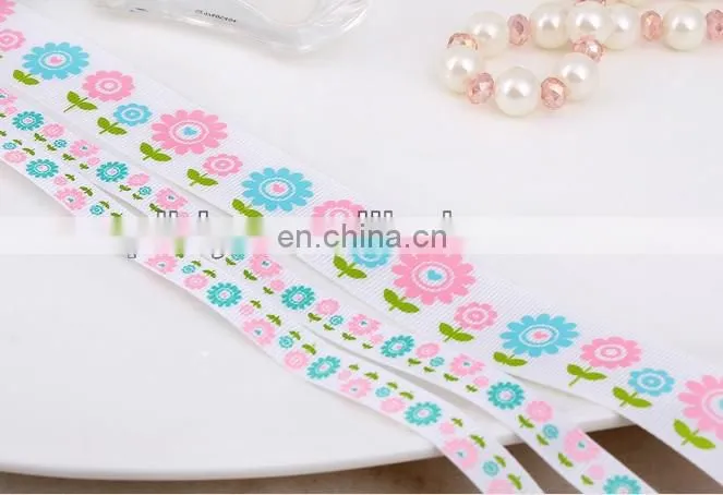 hot sale sunflower polyester ribbon for bowkont