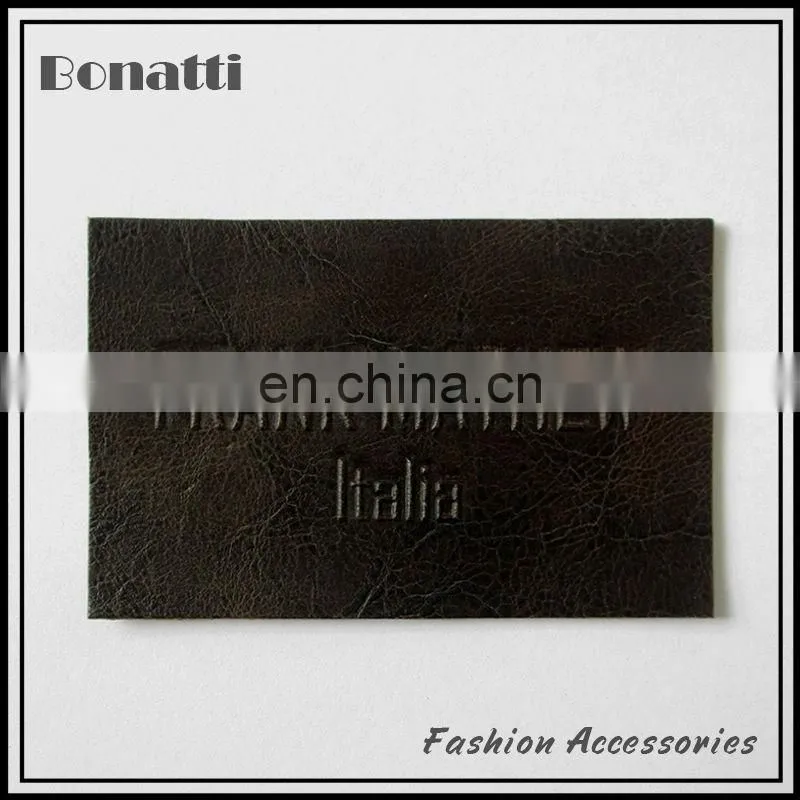 leather metal labels pu patches with rhinestone for jeans