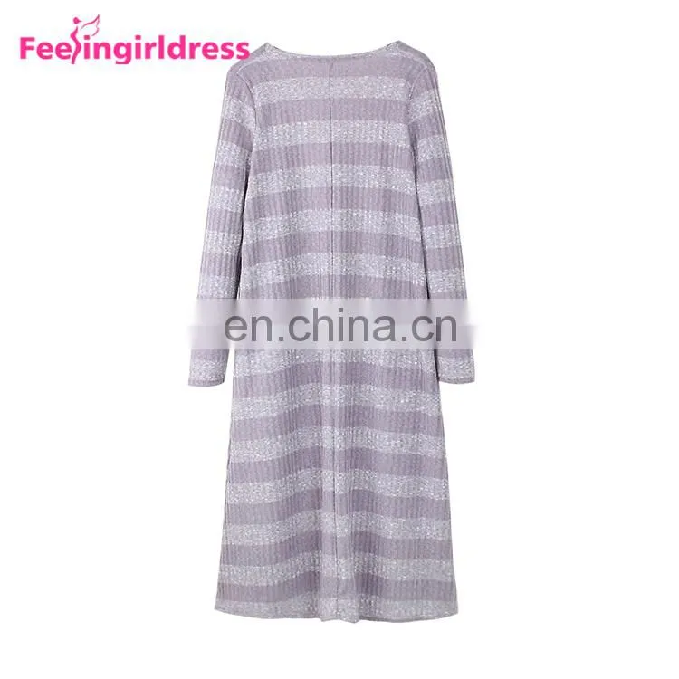Autumn And Winter Women Fashion Long Sleeve Sweater Clothing Long Knitted Cardigan