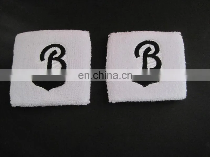 embroidery logo cotton terry wristband