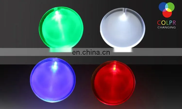 high quality customized logo decoration gift PS led flashing badge