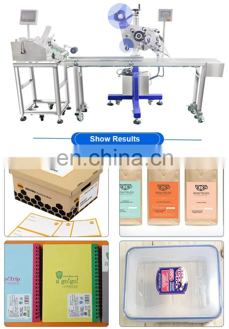 Factory Sticker Top Surface Pouch Plastic Bag Carton Box Online Printing Labeling Machine