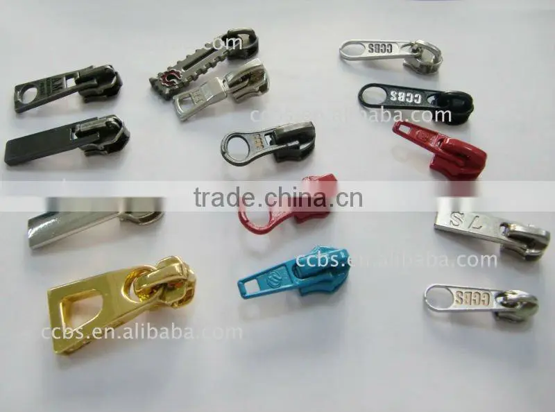 No.5 Auto-Lock Fashion Metal zipper Slider with stylish pulls