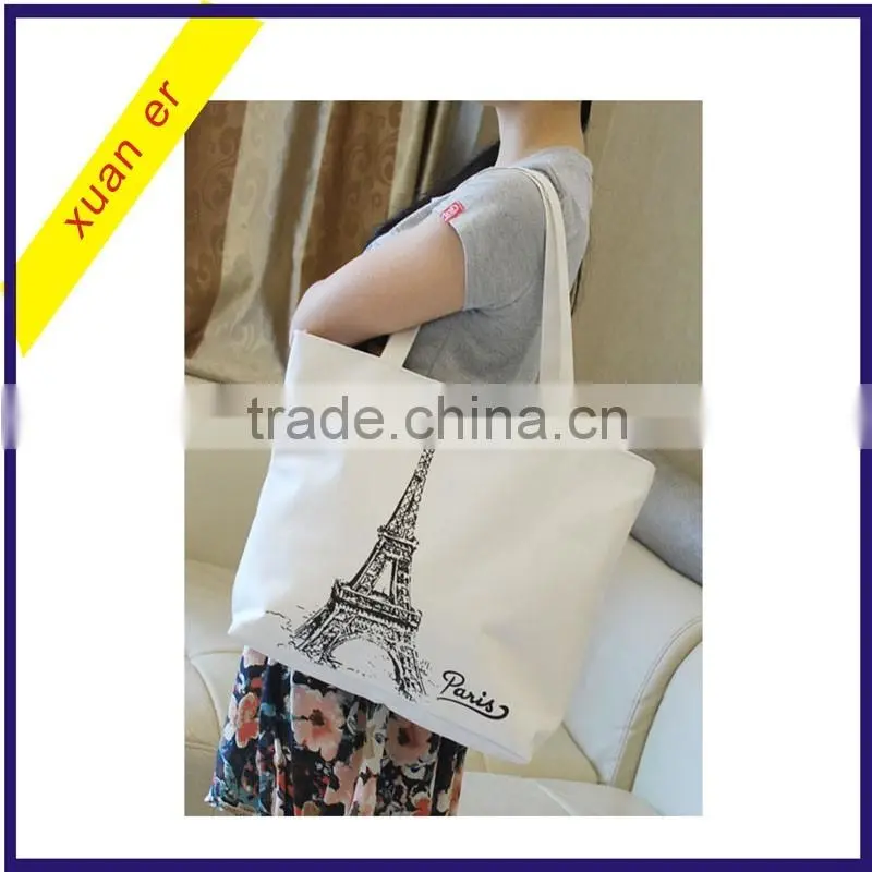 High quality fashion custom printing Canvas shoulder hand bag for lady