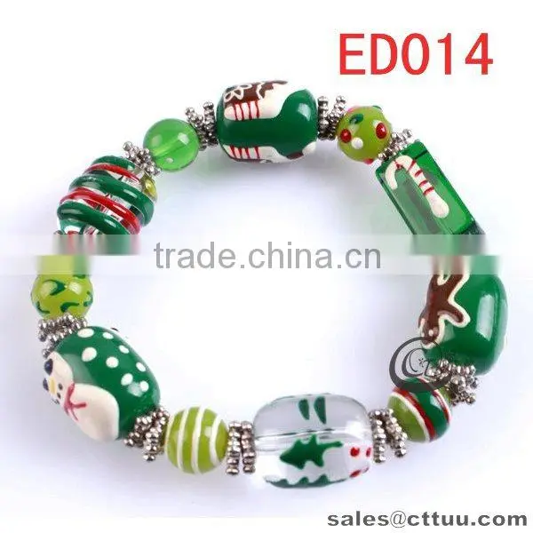 china online shopping green glass bead bracelet