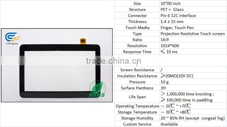 Industrial 10.1 Inch TFT capacitive interactive touch frame