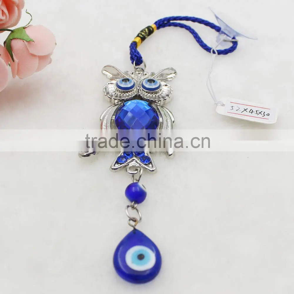 Islamic Fashion Owl Blue Evil Eye Pendant Car Hanging