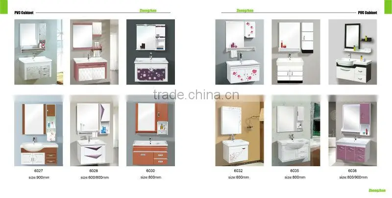 Bathroom cabinet new design white PVC Bathroom cabinet