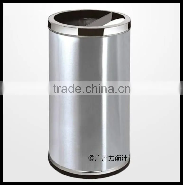 Stainless Steel Half Opening Recycle Litter Bin