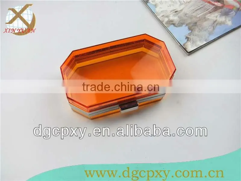 Acrylic clutch box bag octagon shape