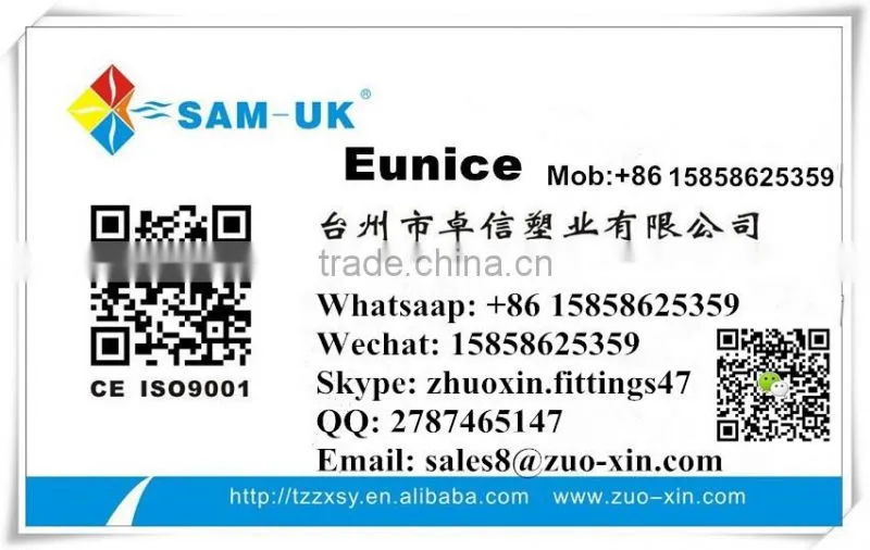 sch80 pvc pipe copper thread male coupling
