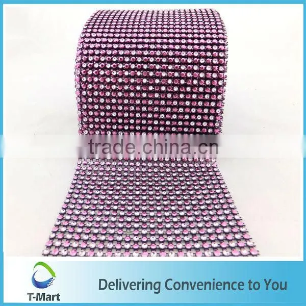 24 rows decorative plastic rhinestone mesh