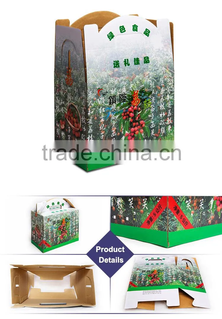 Custom Packaging Corrugated Cardboard Boxes for Fruit and Vegetable