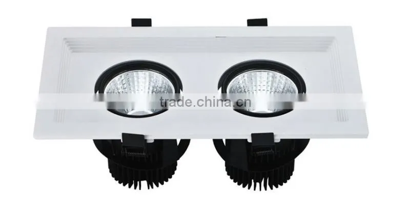 2*9w AC86/265 Double heads Low price cob led downlight recessed mounted led downlight Dimmable led downlight CE/ROHS