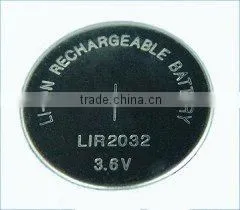 lir2032 rechargeable 3.7v lithium ion button battery 3.7v batterie rechargeable