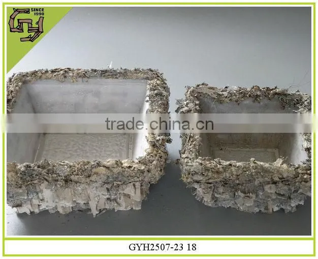 natural material flower pot decorative birch bark planter