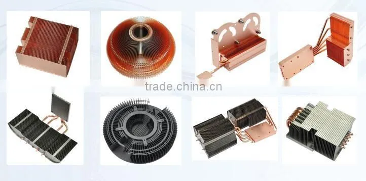Copper Heatsink with skiving fin for 1U Server