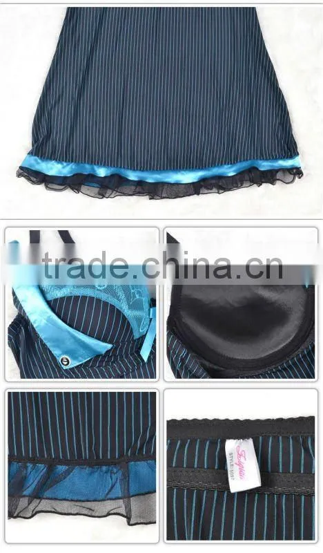 Newest arrival sexy hot high quality lacy cup stripe lingerie 5097