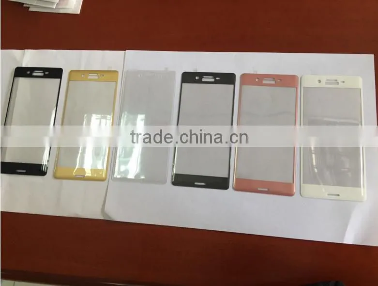 New premium 9H anti scratch 3D full cover tempered glass screen protector film for SONY XPERIA XA