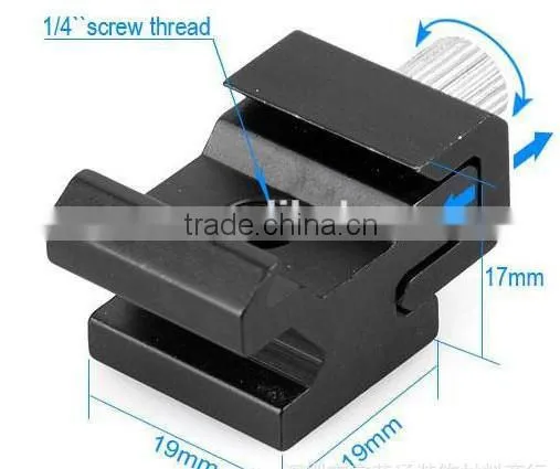 Hot Shoe Mount Adapter to 1/4 Thread for Studio Light Stand Tripod support most flash
