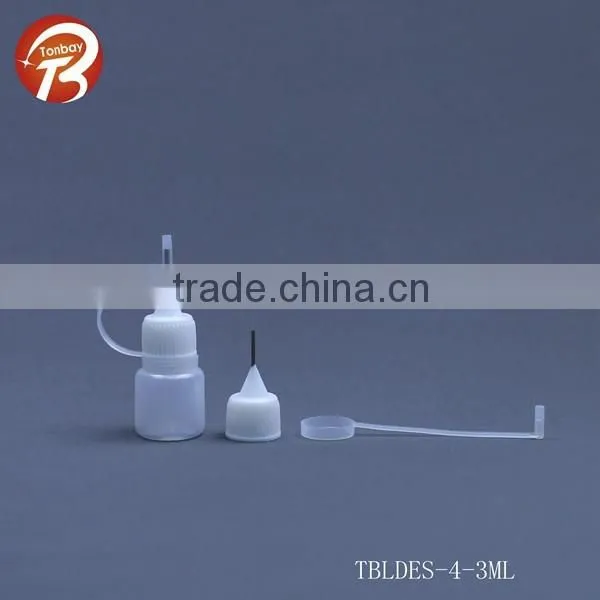 3ml 5ml 10ml 15ml 20ml 30ml 50ml 60ml 100ml LDPE e liquid bottles with long metal pin and silicon cover