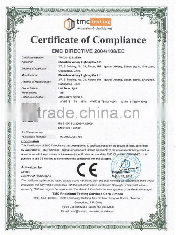 t8 led tube 44W 240cm 8feet single pin for indoor lighting