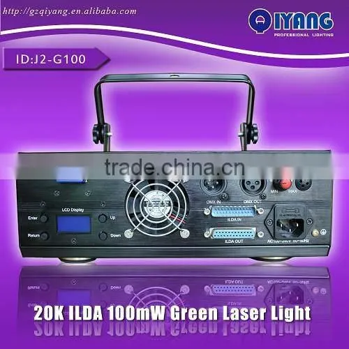 J2-G100 LCD display ILDA 20k 100mw animation green dot laser light with SD card