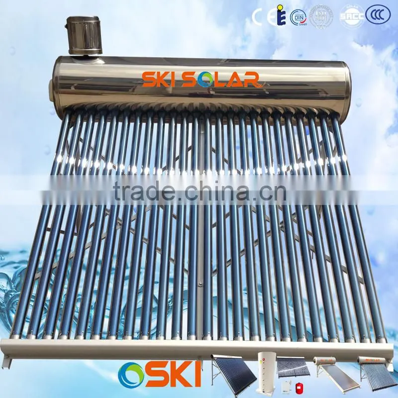 quick heating rooftop solar water heater