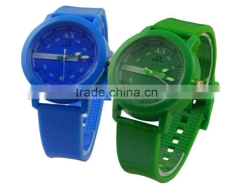 Hot!!! OEM/ODM promotion gift white silicone watch with changable straps