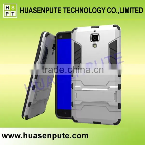 Wholesale 3 in1 Robot Silicon Rubber + Hard Plastic Stand Case for Xiaomi 4