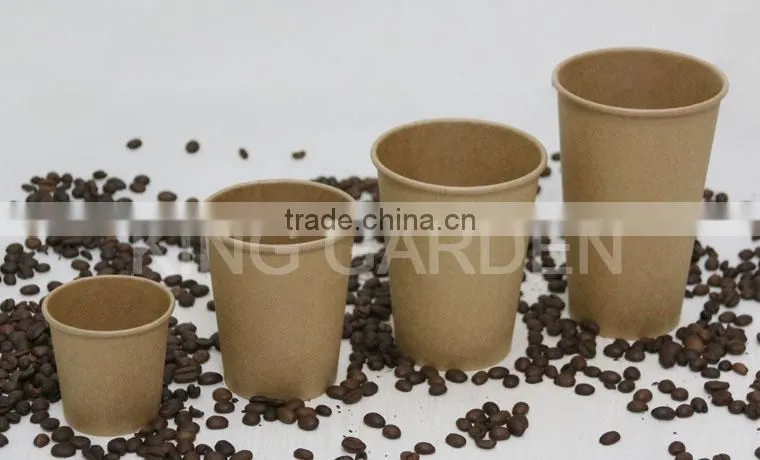 China single wall kraft paper cup with lids factory