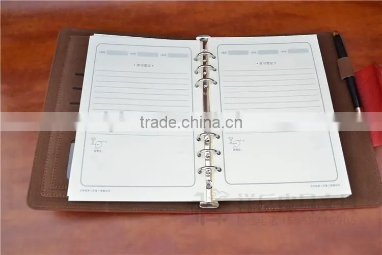 2015 business pu leather a5 notebook cover high quality agenda case nice design