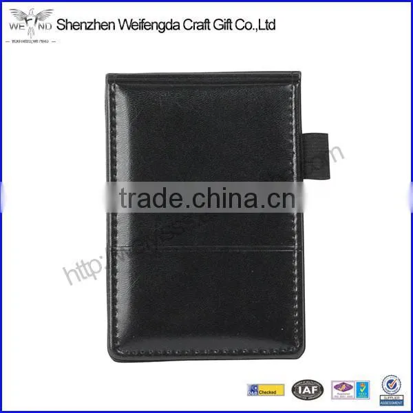 Wholesale Factory Business Card Slots Personal Leather Notepad Folder