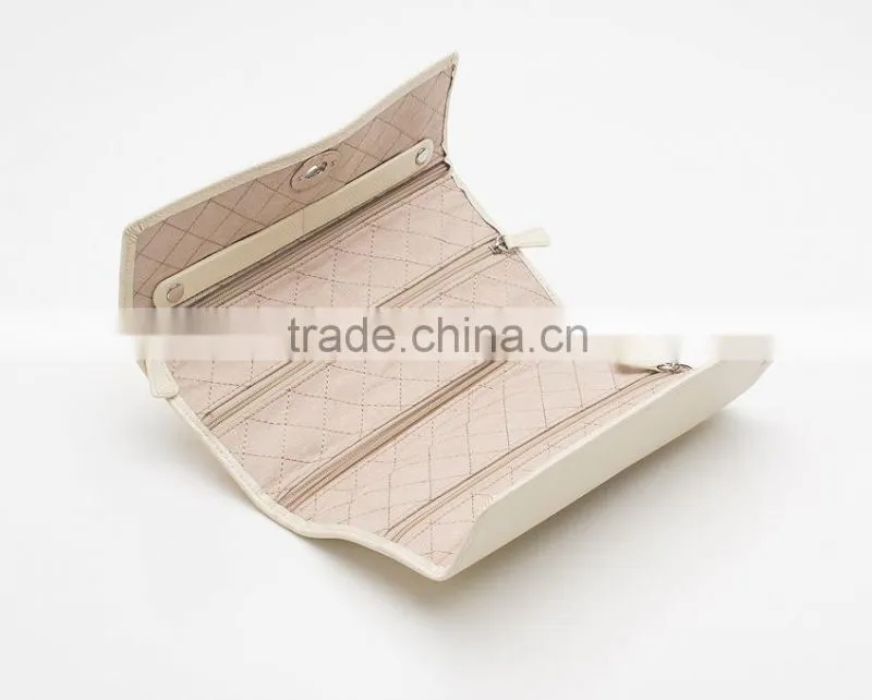 Exquisite Fashion Light Blue PU Leather Travel Jewelry Case