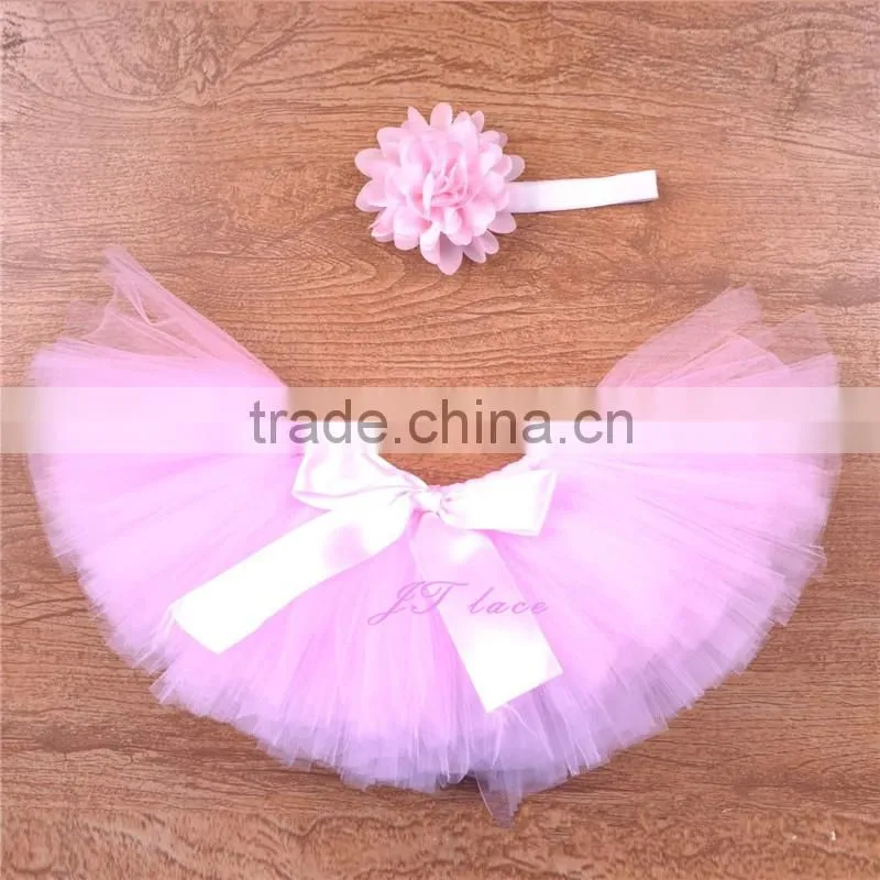 First Birthday Outfit, First Birthday Tutu Set,Photo Prop Tutu- Lt Pink tutu set