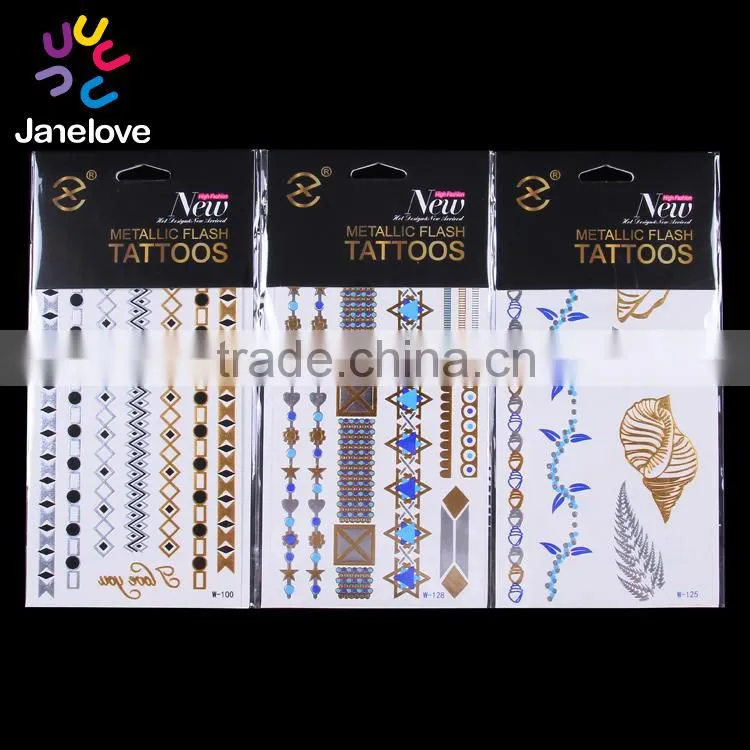 w- series gold foil tattoo 21*10.5cm