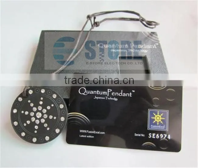 Super Star Design Lava Stone Japanese Quantum Scalar Energy Pendant with Authenticity Card and Chain