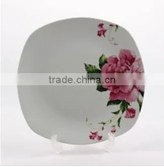 cheap white ceramic dinner plate / round ceramic porcelain flat plate