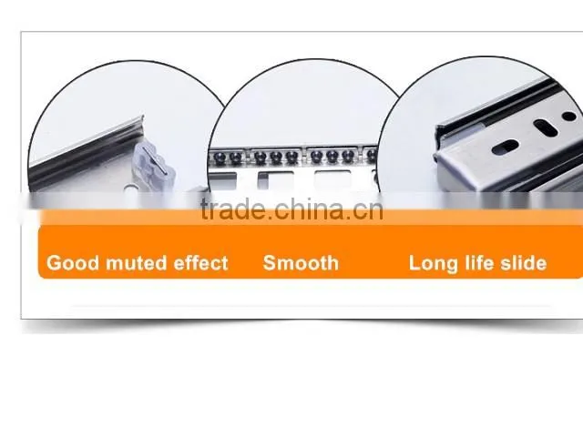 2016 best selling 3 fold full extension roller bearing drawer slides