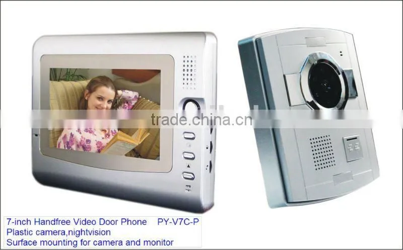 Good News! Hot Selling 7 Inch color video door phone, door phone video intercom unlock
