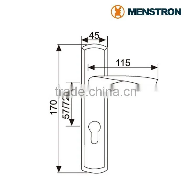 security cylinder lock Size 170 x 45 mm door lock