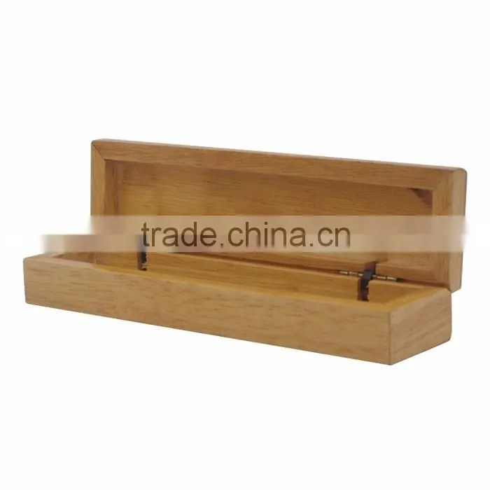 Wooden box with hinge