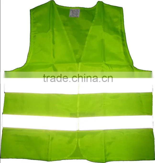 EN20471 high visibility fluorescent color reflective safety jacket