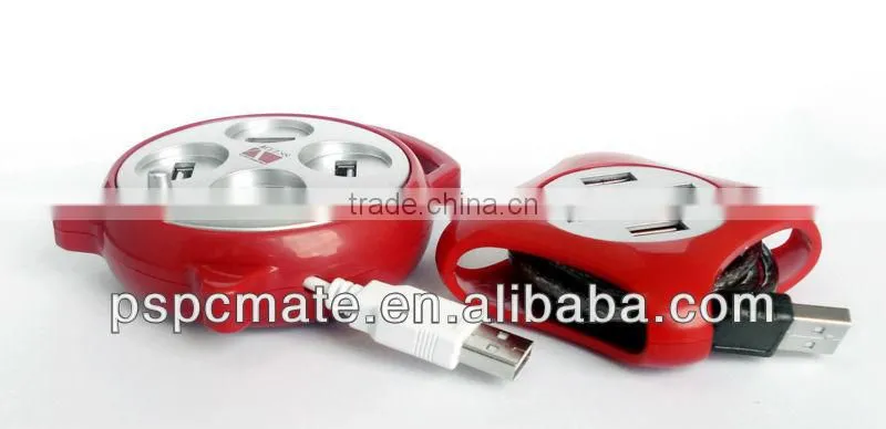 round fan shaped 4 port usb hub as usb gadget promotional gift