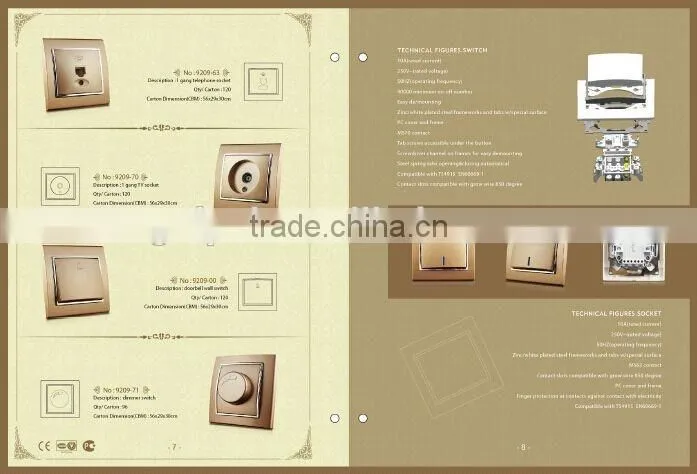 European Standard Grounding Socket Outlet