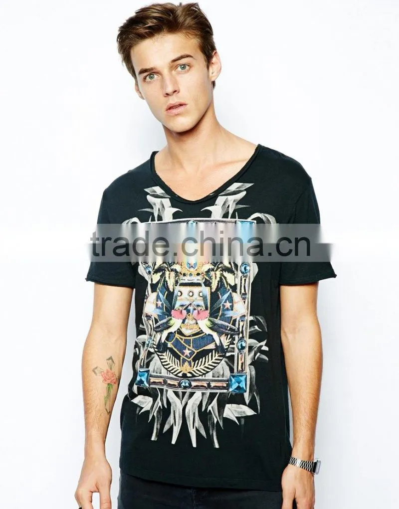 100% Pure Cotton Soft Jersey T-shirt With Full Chest Print