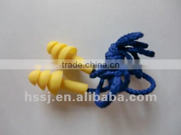 2016 CE silicone ear plugs with cord reusable ear plugs with high quality ear plugs manufacturer