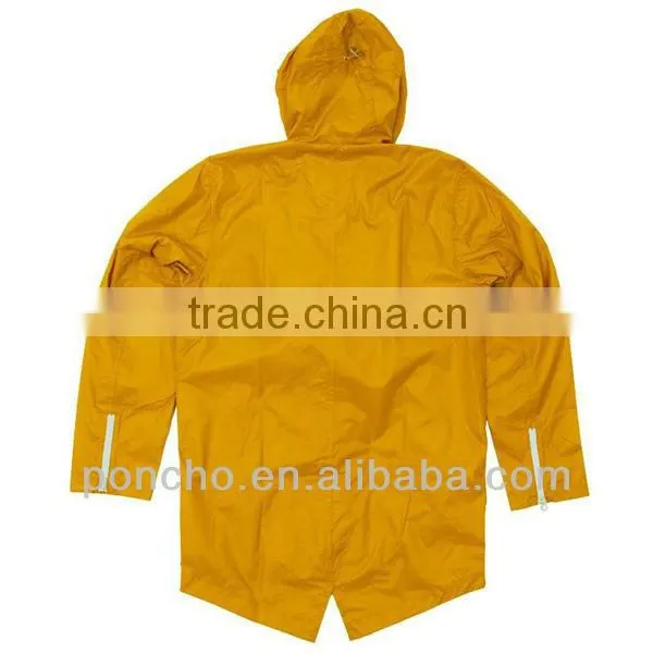 Strong adult red PVC long ladies raincoat