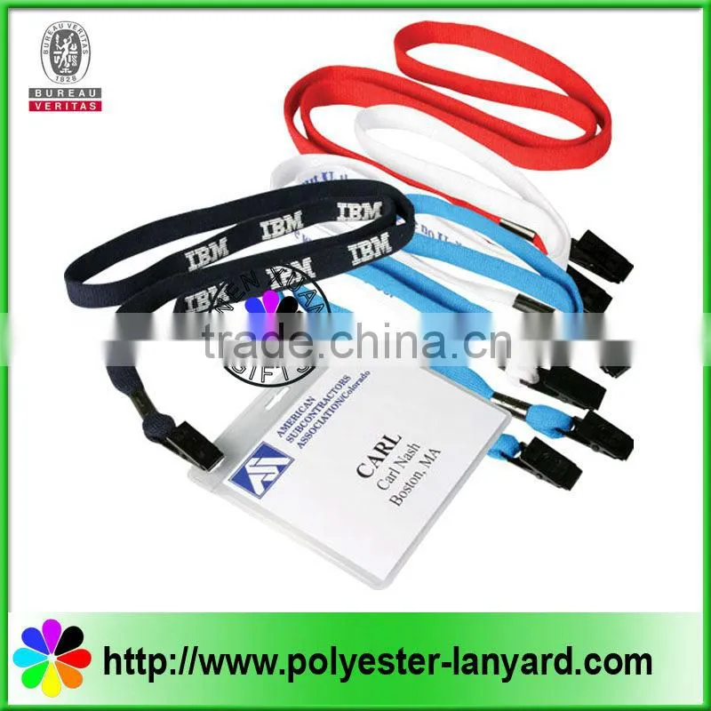 Customized fine woven lanyard