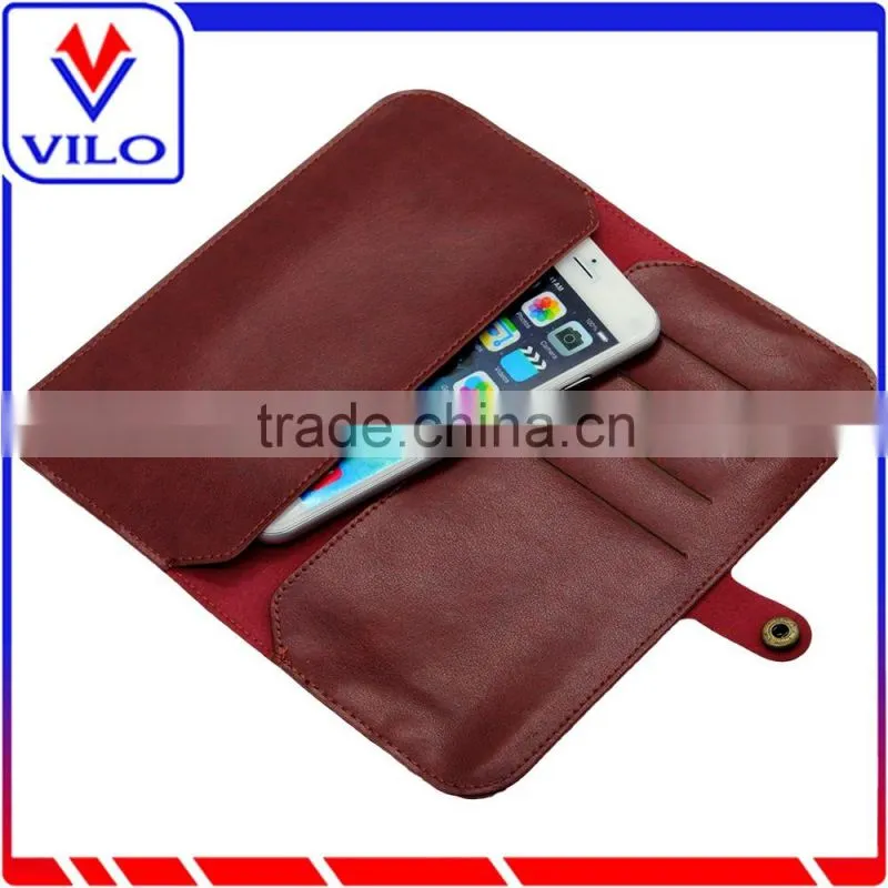 New Fashion Luxury Genuine Leather Mobile Phone Case for iPhone 6 Wallet Case First Layer Leather Mobile Phone Cases